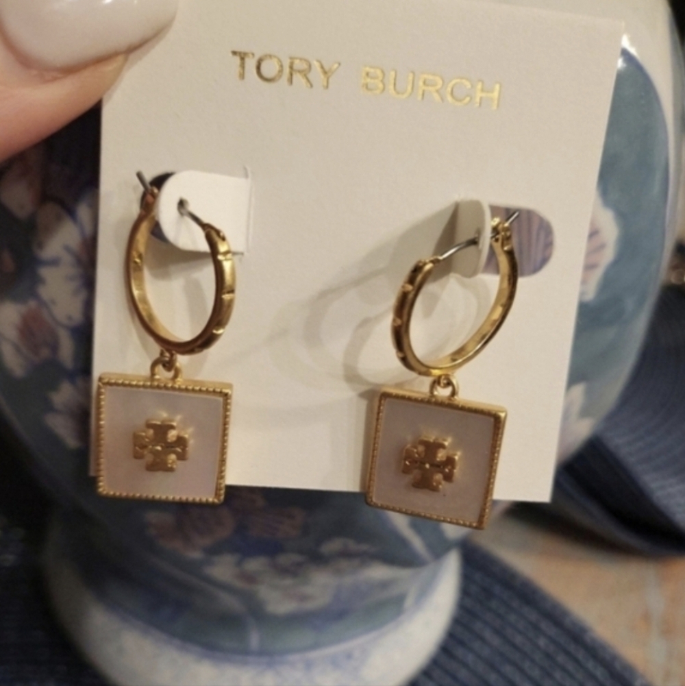 Tory Burch  Square Drop Earrings